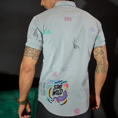 Grey Half Sleeves Shirt