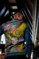 Denim splash spray jacket