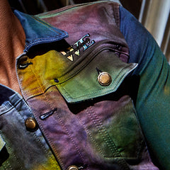 Denim splash spray jacket