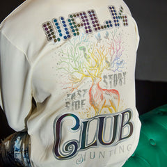 White backprint full sleeves tshirt