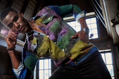 Denim splash spray jacket