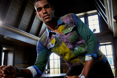 Denim splash spray jacket