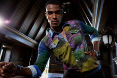 Denim splash spray jacket