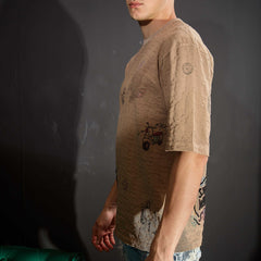 Brown overdyed tshirt