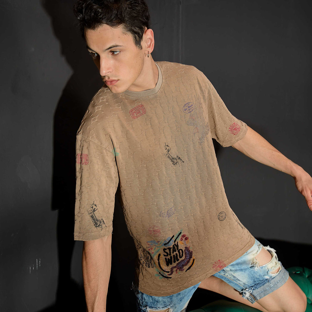 Brown overdyed tshirt