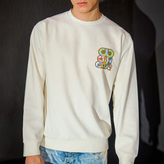 White backprint full sleeves tshirt