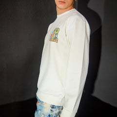 White backprint full sleeves tshirt