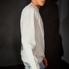 White backprint full sleeves tshirt