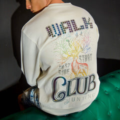 White backprint full sleeves tshirt