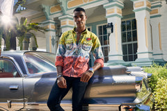 Denim floral print with Ombre full sleeves shirt